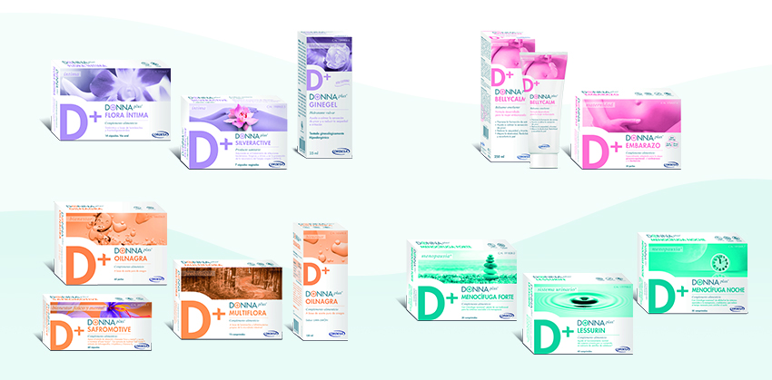 Gama de productos de la marca DONNAplus de Laboratorios Ordesa